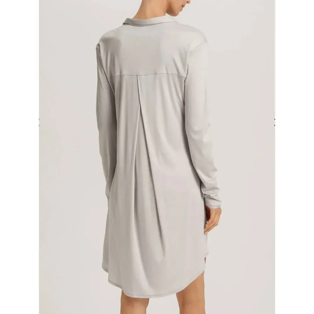 HANRO Grand Central  TENCEL and Silk Sleep Shirt Silver Small